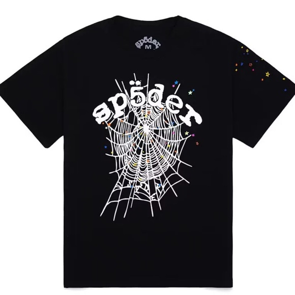 Spyder Kids Black Tee with Web Graphic - Picture 1 of 1